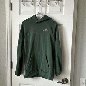 Adidas muted green hoodie with granite logo